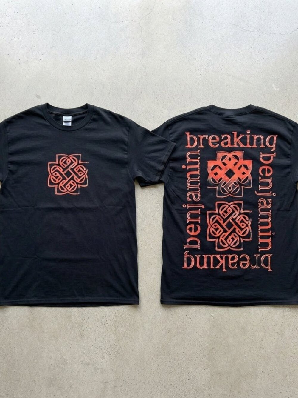 Breaking Benjamin Red Logo Minimalist Black T-Shirt S-4XL